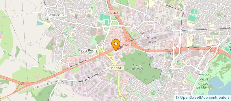 localisation de l'entreprise J M L  BEAUCOUZE