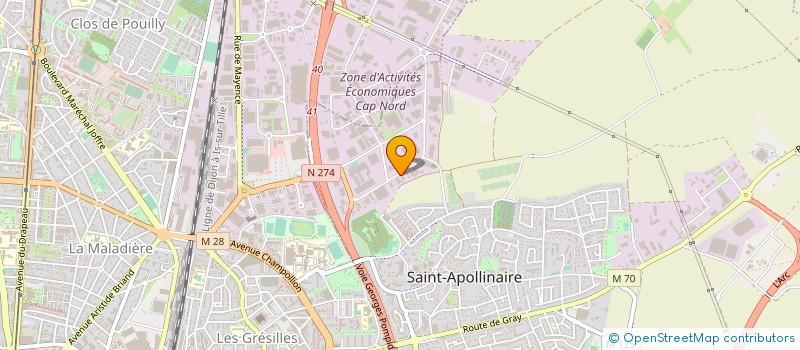 localisation de l'entreprise J&M MOTORS à SAINT-APOLLINAIRE