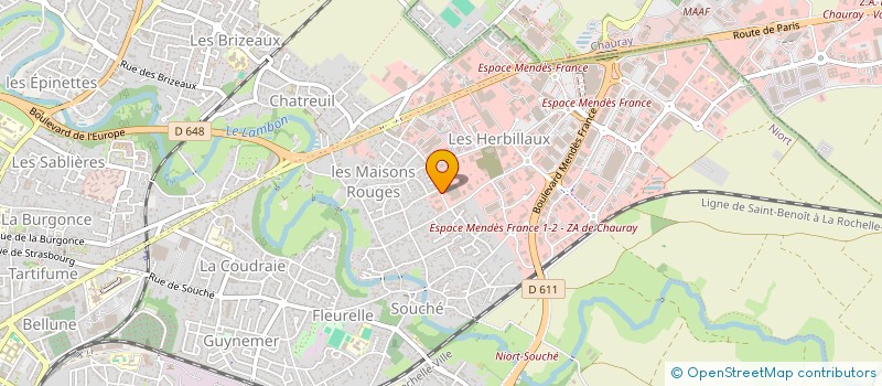localisation de l'entreprise J.M.O. à NIORT