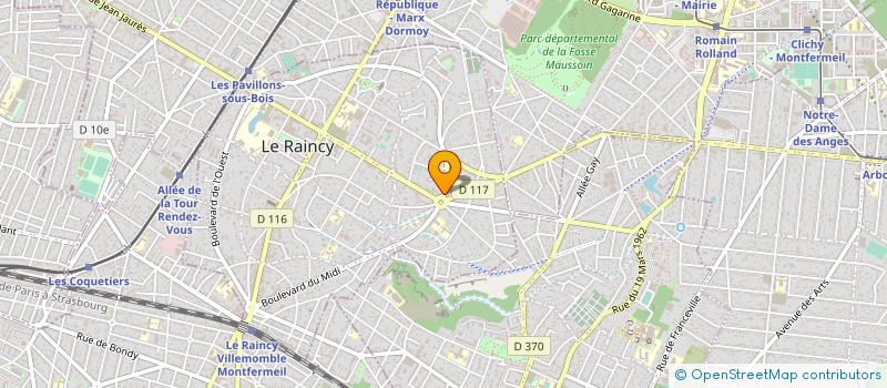 localisation de l'entreprise J M OPTICIENS à LE RAINCY