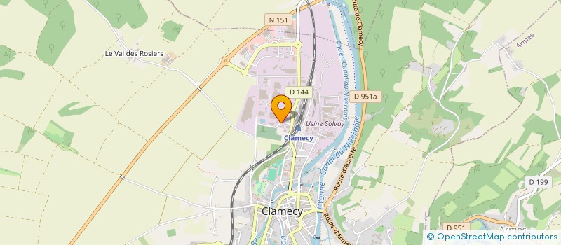 localisation de l'entreprise J.M.P à CLAMECY