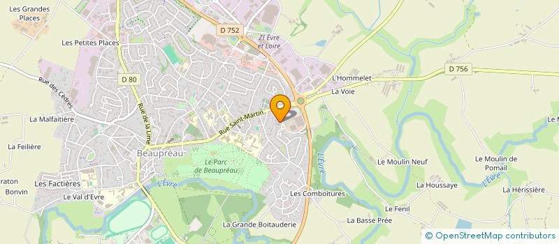 localisation de l'entreprise J.M.P CENTRE AUTO BOPRO à BEAUPREAU-EN-MAUGES