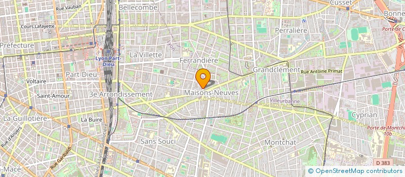 localisation de l'entreprise J.M.P. SABA.  LYON