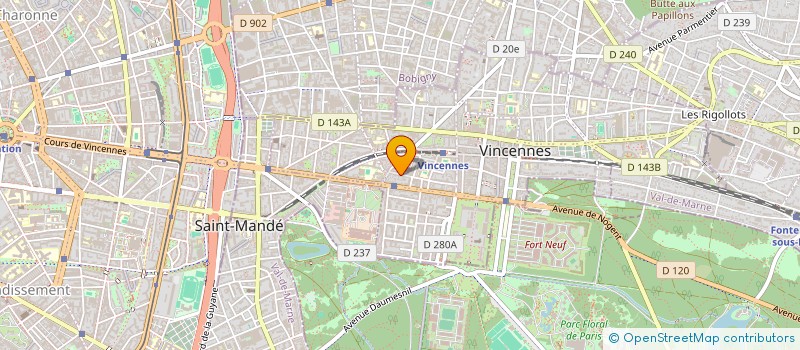 localisation de l'entreprise J&M PARTNERS à VINCENNES