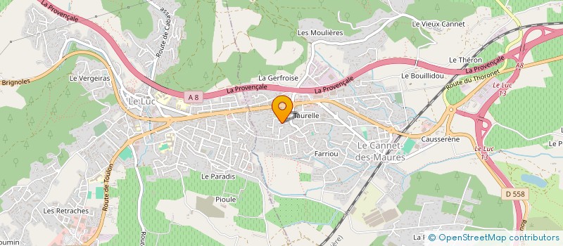 localisation de l'entreprise J M PIECES AUTO  LE CANNET-DES-MAURES