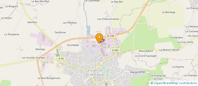 localisation de l'entreprise J.M.R. EXPRESS à LA GUERCHE-DE-BRETAGNE