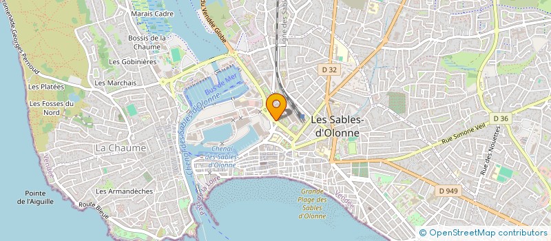 localisation de l'entreprise J.M.R. LES SABLES à LES SABLES D'OLONNE