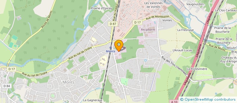 localisation de l'entreprise J.M.S  MONTS