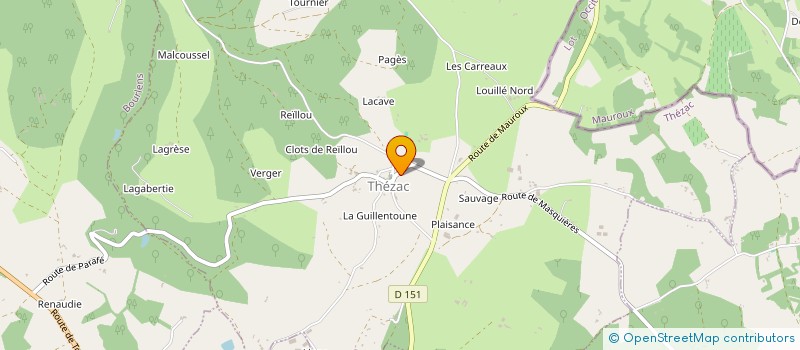 localisation de l'entreprise J.M.S. SARL  THEZAC