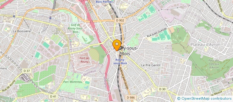 localisation de l'entreprise J.M.T BAZAR à ROSNY-SOUS-BOIS