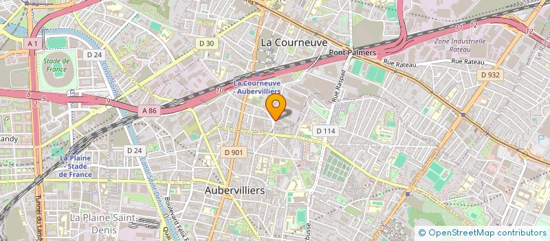 localisation de l'entreprise J.M.T TEXTILES  LA COURNEUVE
