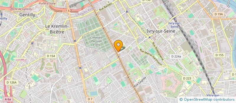 localisation de l'entreprise J&M TAXI  IVRY-SUR-SEINE