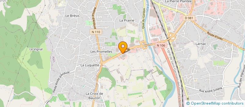 localisation de l'entreprise J.M TELECOM à ALES