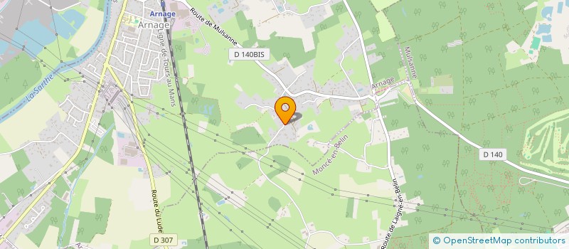 localisation de l'entreprise J.M. TEXTILES CONSEILS  ARNAGE