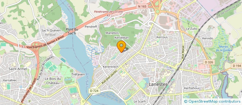 localisation de l'entreprise J. MERCIER TRANSPORTS  LANESTER