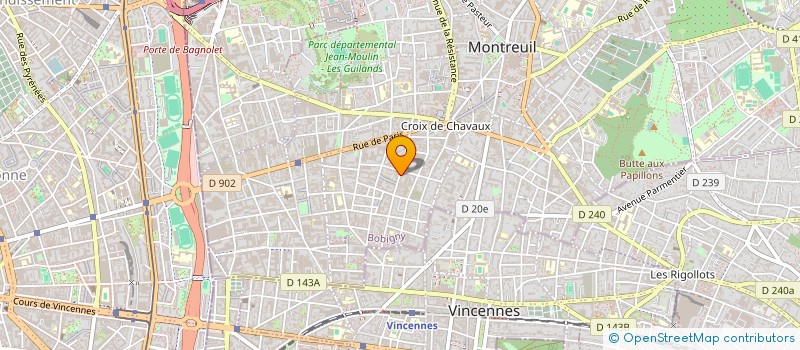 localisation de l'entreprise J MOLIERE à MONTREUIL