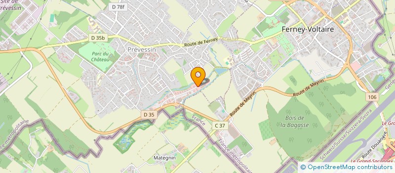 localisation de l'entreprise J MULLER ET CIE SA  PREVESSIN-MOENS