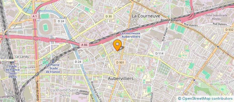 localisation de l'entreprise J & MY à LA COURNEUVE