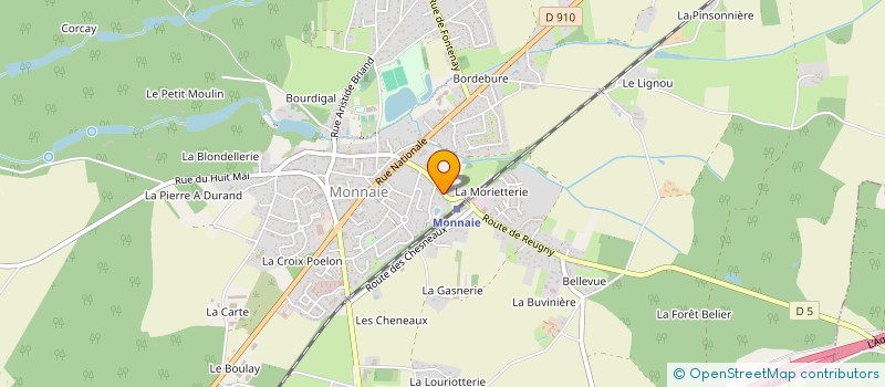 localisation de l'entreprise J.N.F.  MONNAIE