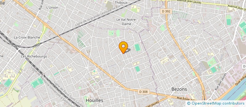 localisation de l'entreprise J.N TRANSPORT  HOUILLES