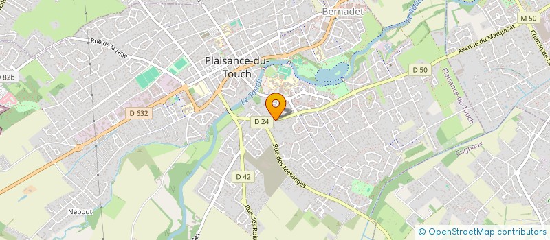 localisation de l'entreprise J. NAVERI COUVREUR  PLAISANCE-DU-TOUCH