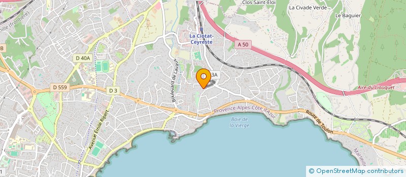 localisation de l'entreprise J.O.C  LA CIOTAT