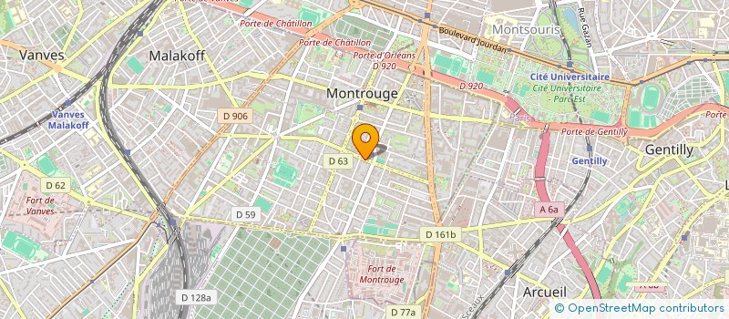localisation de l'entreprise J.O.S.S.  MONTROUGE