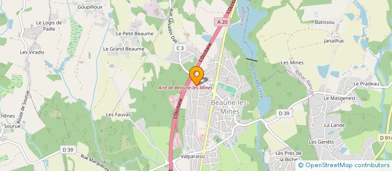 localisation de l'entreprise J.P.A. SERVICES à LIMOGES