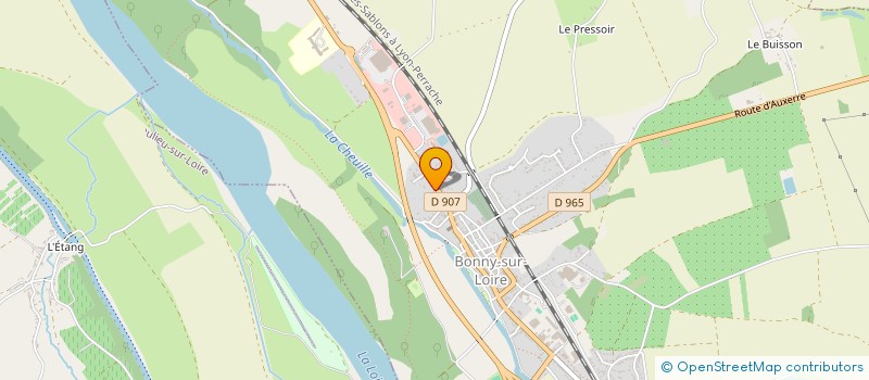localisation de l'entreprise J.P.B.  BONNY-SUR-LOIRE