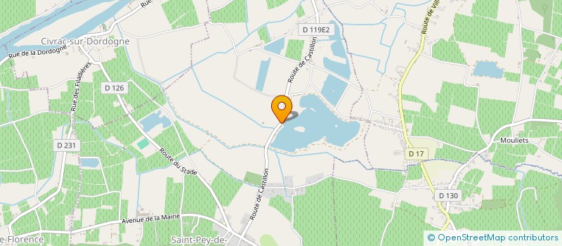 localisation de l'entreprise J.P.B.  SAINT-PEY-DE-CASTETS