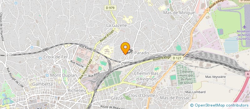 localisation de l'entreprise J P B à NIMES