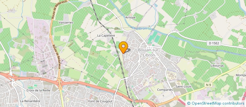 localisation de l'entreprise J.P.B BATIMENT à BOUJAN-SUR-LIBRON