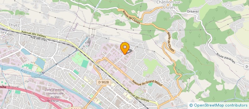 localisation de l'entreprise J.P.C.B.  CLUSES