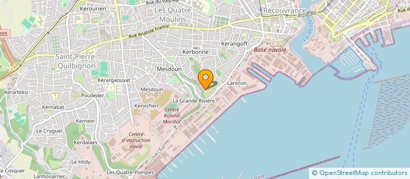 localisation de l'entreprise J.P.C.F.  BREST