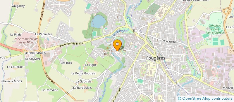 localisation de l'entreprise J.P.C.M  FOUGERES