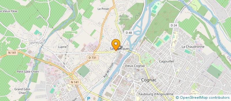 localisation de l'entreprise J.P.D. à COGNAC