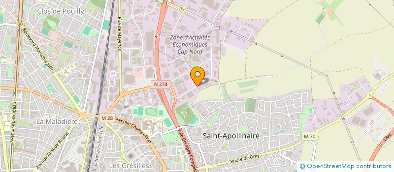 localisation de l'entreprise J.P DEVELOPPEMENT  SAINT-APOLLINAIRE