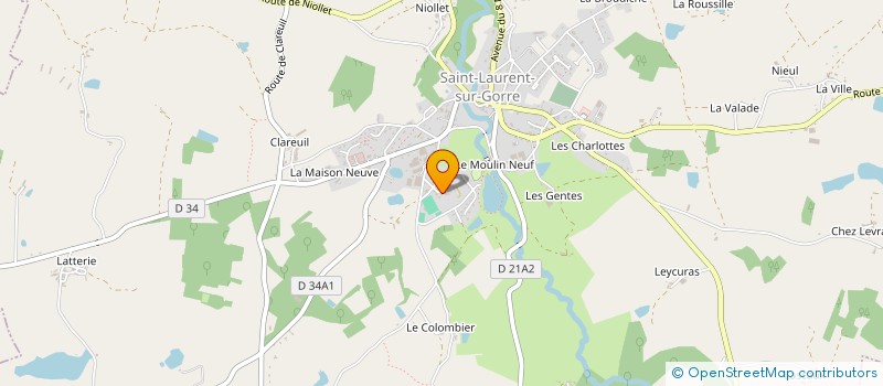 localisation de l'entreprise J.P.F. IMMOBILIER  SAINT-LAURENT-SUR-GORRE