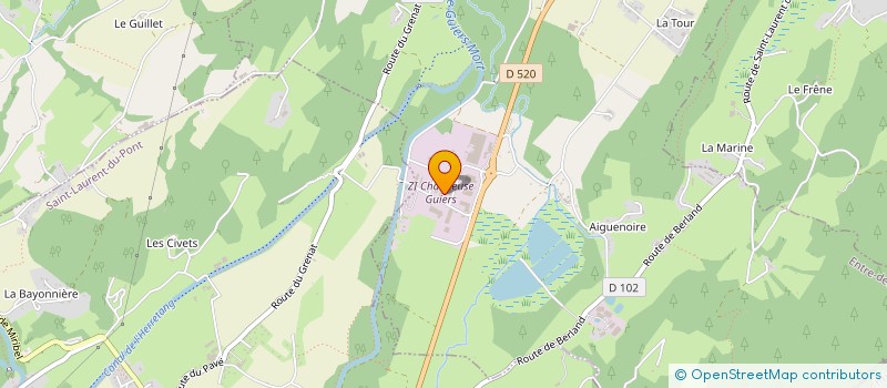 localisation de l'entreprise J.P.F.INFORMATIQUE  ENTRE-DEUX-GUIERS