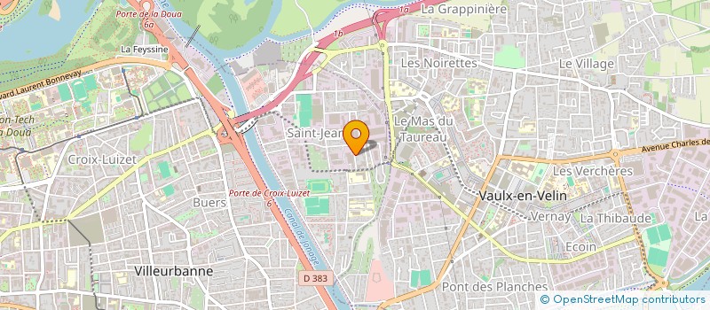 localisation de l'entreprise J.P.J. à VILLEURBANNE
