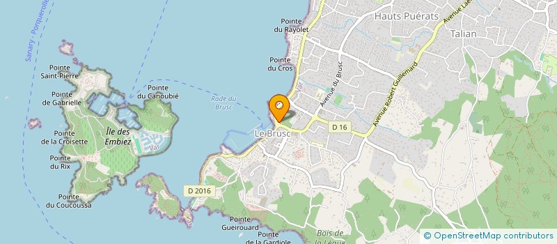 localisation de l'entreprise J.P.J.  SIX-FOURS-LES-PLAGES