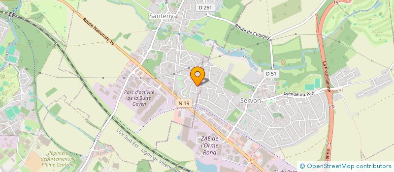 localisation de l'entreprise J.P.L  SANTENY