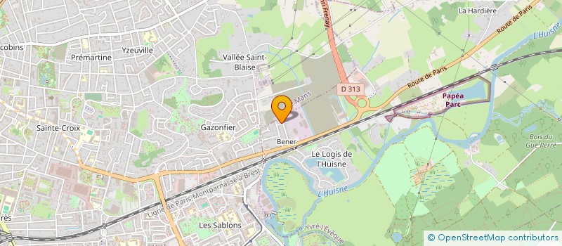 localisation de l'entreprise J.P.L.  YVRE-L'EVEQUE