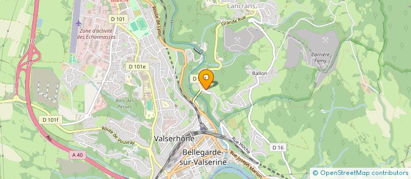 localisation de l'entreprise J.P.L.F à VALSERHONE