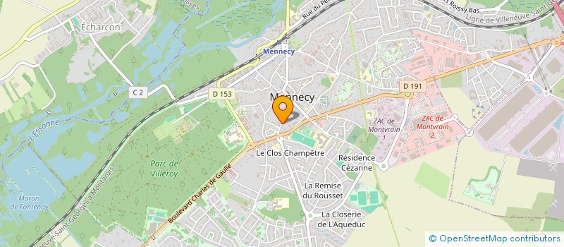 localisation de l'entreprise J.P.L.G.  MENNECY