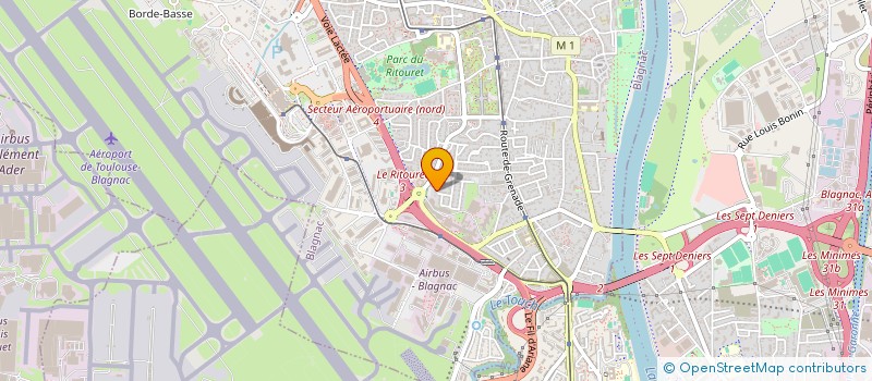 localisation de l'entreprise J.P.L.M.  BLAGNAC