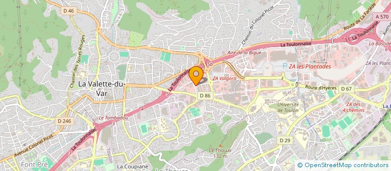 localisation de l'entreprise J.P.M  LA VALETTE-DU-VAR