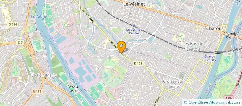 localisation de l'entreprise J.P.M.  LE VESINET