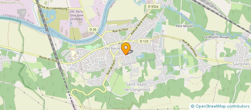 localisation de l'entreprise J.P.M. DISTRIBUTION à VERBERIE