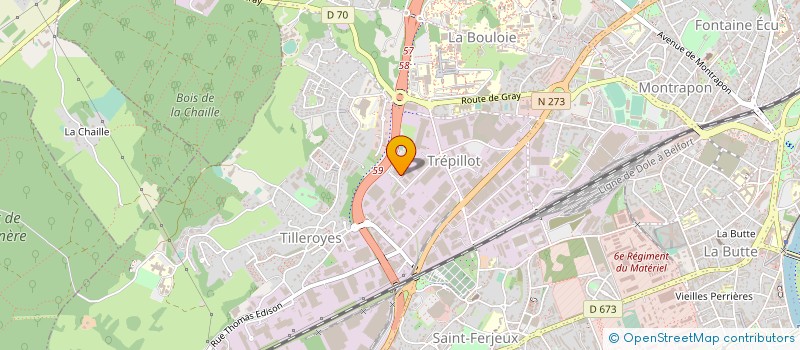 localisation de l'entreprise J.P.M. PRECISION à BESANCON